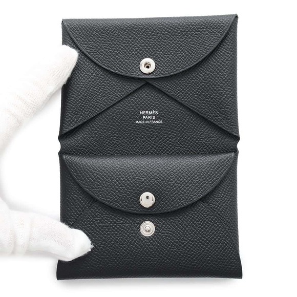Hermes Calvi Duo Epson Coin Case Black - Picture 4 of 7